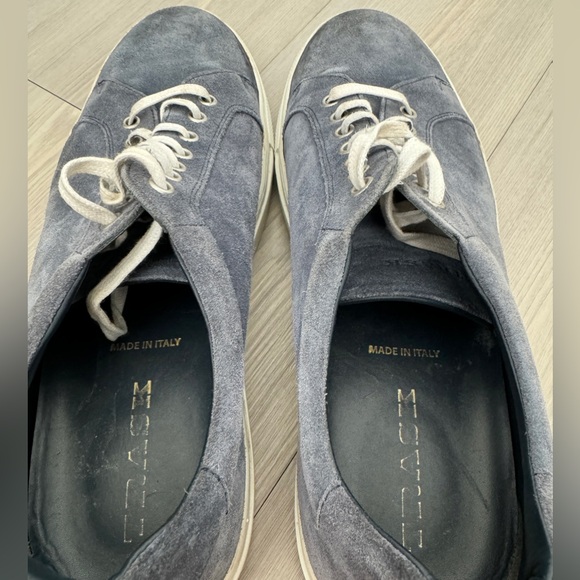H.S. Trask Rigby Denim Italian Suede Low Top Sneakers Size 12 - Picture 11 of 14